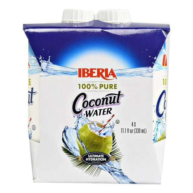 Iberia 100% Natural Coconut Water 11.1 Oz (Pack Of 4) - Amado Deals - wholesale and distributors with free shipping in United States
