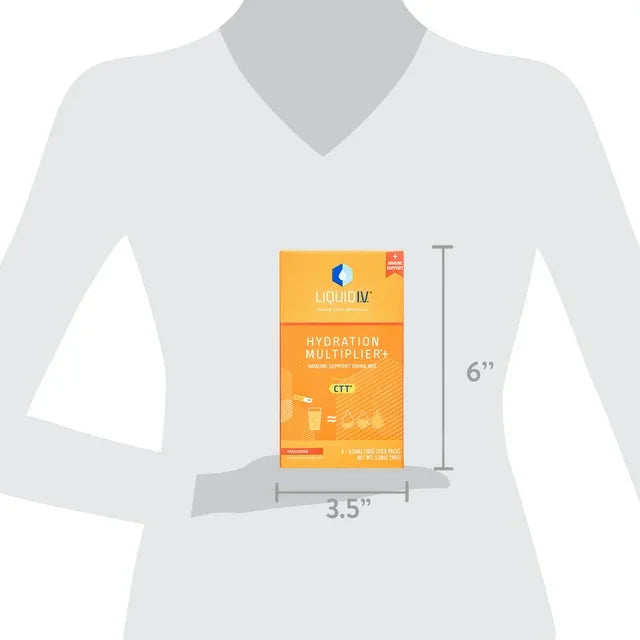 Liquid I.V. Hydration Multiplier+ Immune Support Electrolyte Powder Packet Drink Mix, Tangerine, 6 Ct - Amado Deals - wholesale and distributors with free shipping in United States