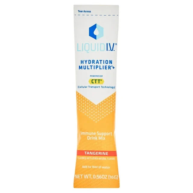 Liquid I.V. Hydration Multiplier+ Immune Support Electrolyte Powder Packet Drink Mix, Tangerine, 6 Ct - Amado Deals - wholesale and distributors with free shipping in United States