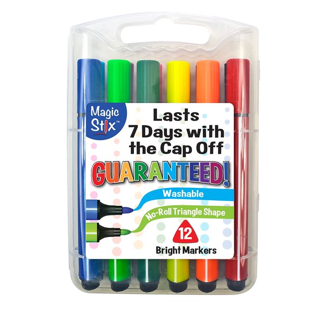 Magic Stix™ Triangular Markers, 12 per Pack, 6 Packs - Amado Deals - wholesale and distributors with free shipping in United States