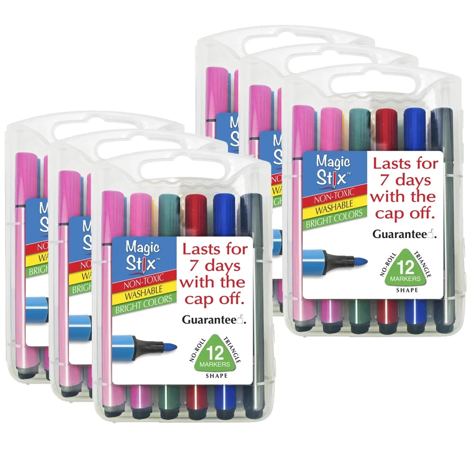Magic Stix™ Triangular Markers, 12 per Pack, 6 Packs - Amado Deals - wholesale and distributors with free shipping in United States