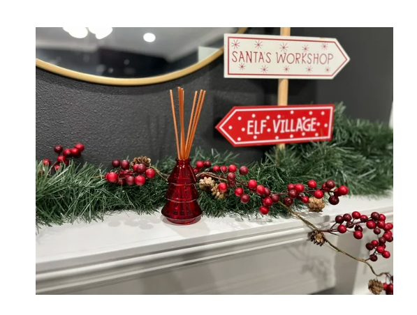 Mainstays 3 oz. Red Christmas Tree Diffuser with Reeds - Cranberry Mandarin Spice - Amado Deals - wholesale and distributors with free shipping in United States