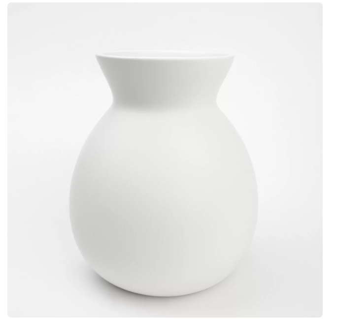 Mainstays 6.75in x 8in Solid White Finish Ceramic Vase - Amado Deals - wholesale and distributors with free shipping in United States