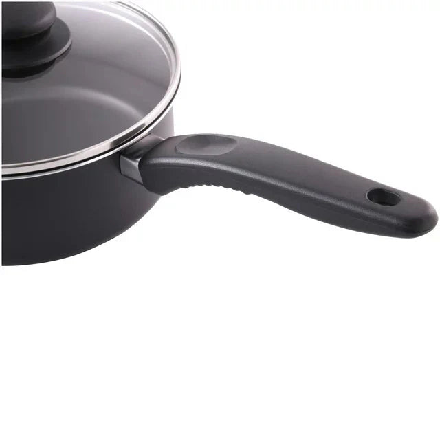 Mainstays 7 Piece Nonstick Cookware Set, Black - Amado Deals - wholesale and distributors with free shipping in United States