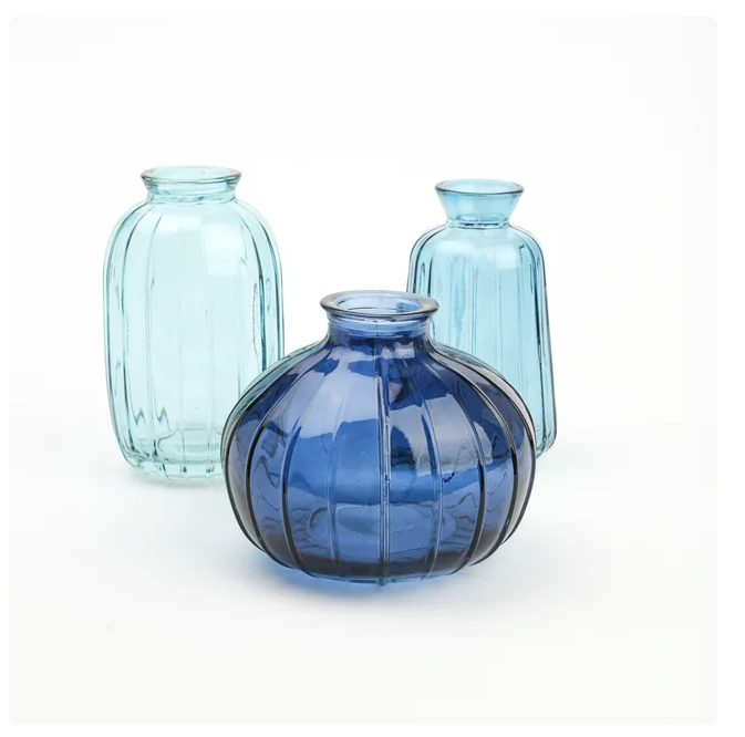 Mainstays Blue Glass 3-Piece Bud Vase Set - Amado Deals - wholesale and distributors with free shipping in United States