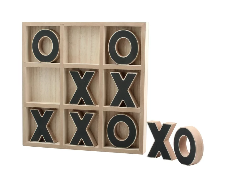 Mainstays Decorative Wood Tic-Tac-Toe Set, Brown - Amado Deals - wholesale and distributors with free shipping in United States