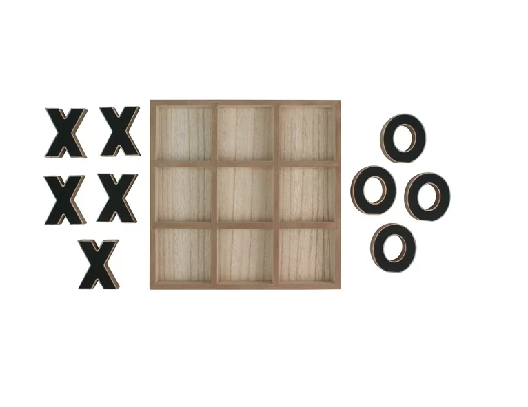Mainstays Decorative Wood Tic-Tac-Toe Set, Brown - Amado Deals - wholesale and distributors with free shipping in United States