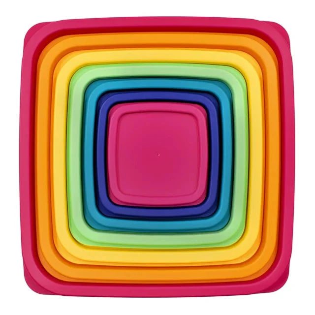 Mainstays Plastic Rainbow Food Storage Set, Multi Color, 14 Count - Amado Deals - wholesale and distributors with free shipping in United States