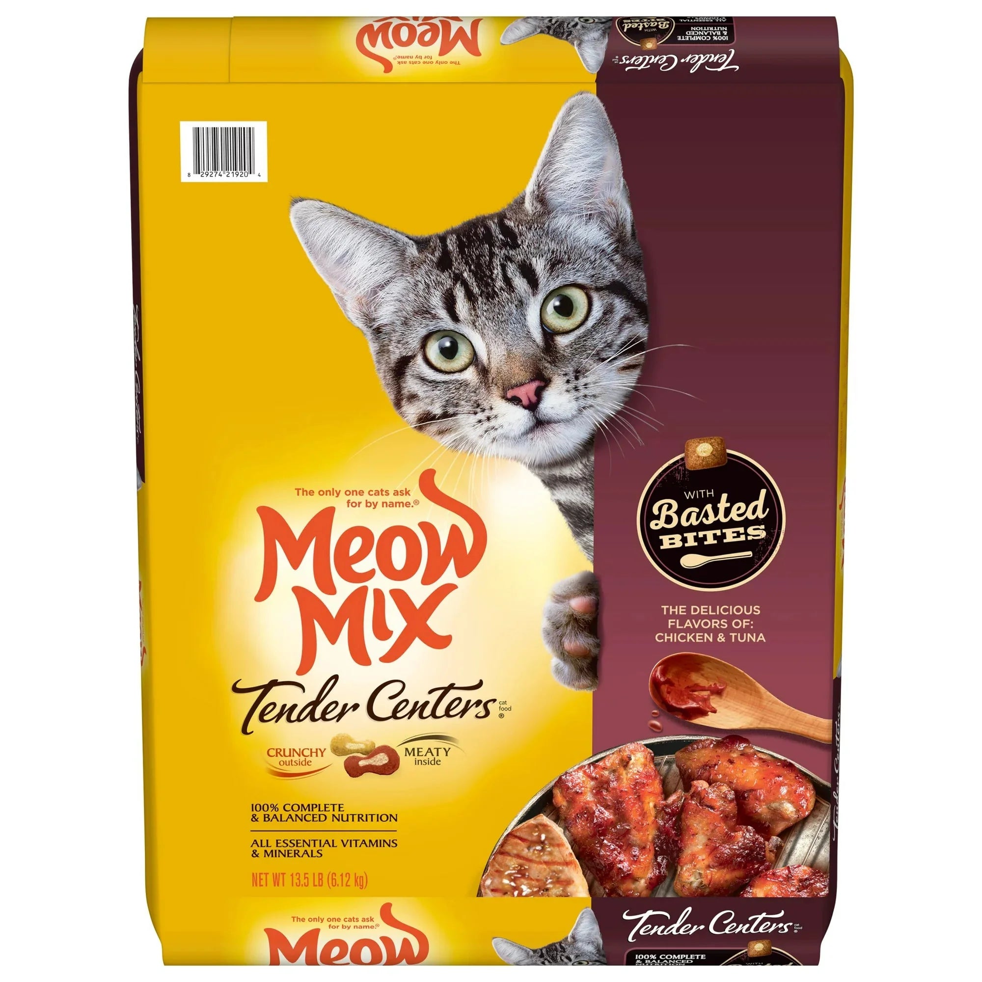 Meow Mix Tender Centers with Basted Bites, Chicken and Tuna Flavored Dry Cat Food, 13.5-Pound - Amado Deals - wholesale and distributors with free shipping in United States