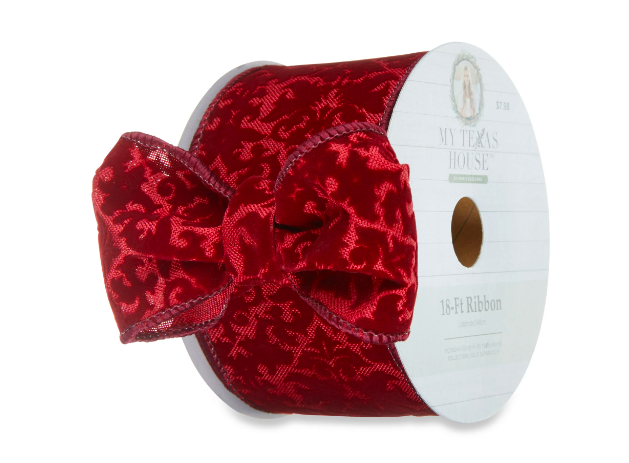 My Texas House Burgundy Velvet Ribbon, 18‘ - Amado Deals - wholesale and distributors with free shipping in United States