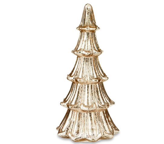 My Texas House Gold Glass Tree Decoration, 15 inch - Amado Deals - wholesale and distributors with free shipping in United States