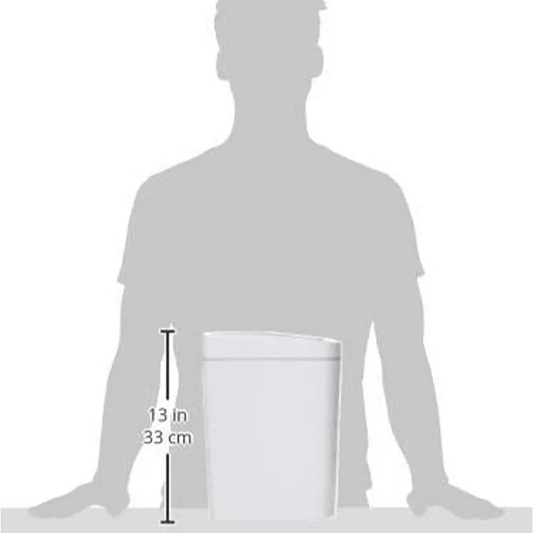 Nine Stars 1.85 Gallon Trash Can, Plastic Motion Sensor Bathroom Trash Can, White, Pack of 1 - Amado Deals - wholesale and distributors with free shipping in United States