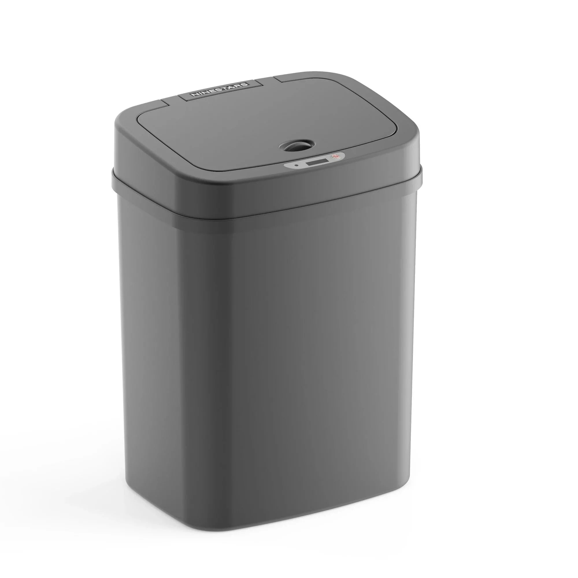 Nine Stars 3.2 Gallon Trash Can, Plastic Touchless Bathroom Trash Can, Black - Amado Deals - wholesale and distributors with free shipping in United States