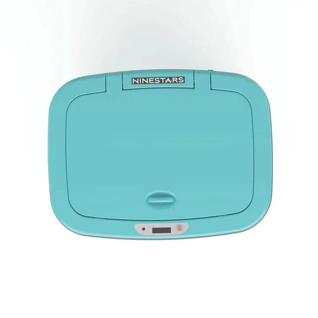 Nine Stars 3.2 Gallon Trash Can, Plastic Touchless Bathroom Trash Can, Teal - Amado Deals - wholesale and distributors with free shipping in United States