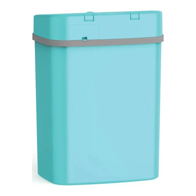 Nine Stars 3.2 Gallon Trash Can, Plastic Touchless Bathroom Trash Can, Teal - Amado Deals - wholesale and distributors with free shipping in United States