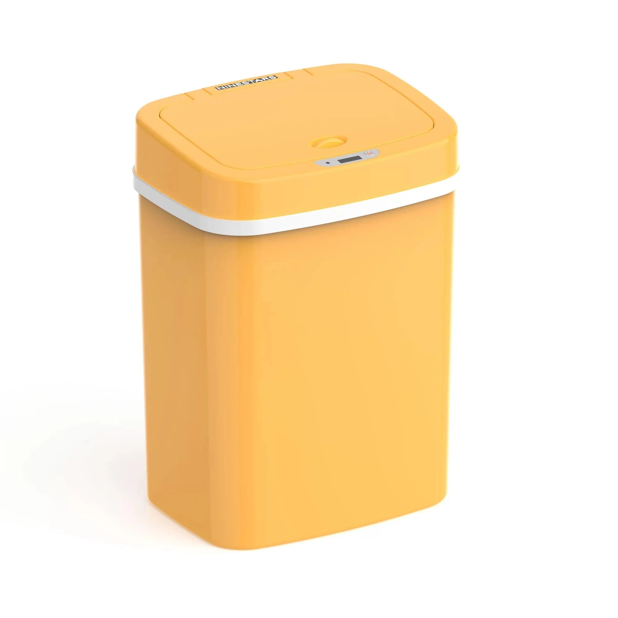 Nine Stars 3.2 Gallon Trash Can, Plastic Touchless Bathroom Trash Can, Yellow - Amado Deals - wholesale and distributors with free shipping in United States