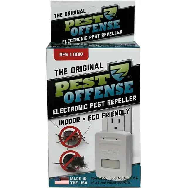 PEST OFFENSE Electronic Pest Repeller, Indoor Pest Control, Effective for Roaches & Mice, 1 per Level of the Home, 1 Ct.