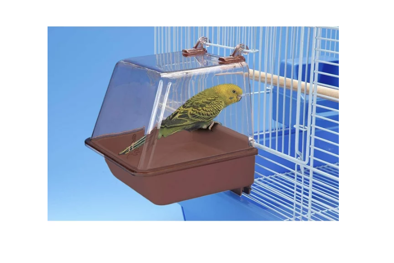Penn-Plax Clip-On Bird Bath – Attaches to Most Birdcages – Brown - Amado Deals - wholesale and distributors with free shipping in United States