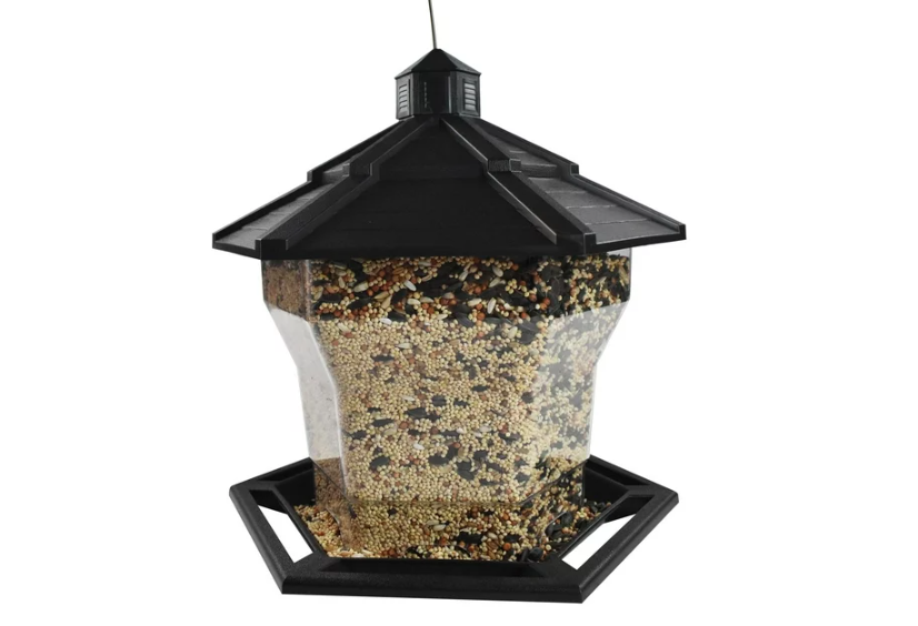 Pennington Earth Smart, Black Recycled Plastic Hopper Wild Bird Feeder, with Extra Large 6 lb. Capacity - Amado Deals - wholesale and distributors with free shipping in United States