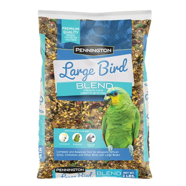 Pennington Large Bird Everyday Blend Bird Food for Parrots, Cockatoos; 3 lb. Bag - Amado Deals - wholesale and distributors with free shipping in United States