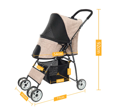 Pet Dog Carrying Stroller Pet Cat Breathable Outdoor Breathable Lightweight Foldable Carrier Stroller for Do (Random color) - Amado Deals - wholesale and distributors with free shipping in United States
