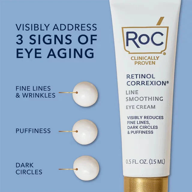 RoC Retinol Correxion Anti-Wrinkle + Firming Eye Cream for Dark Circles & Puffy Eyes, 0.5 oz - Amado Deals - wholesale and distributors with free shipping in United States
