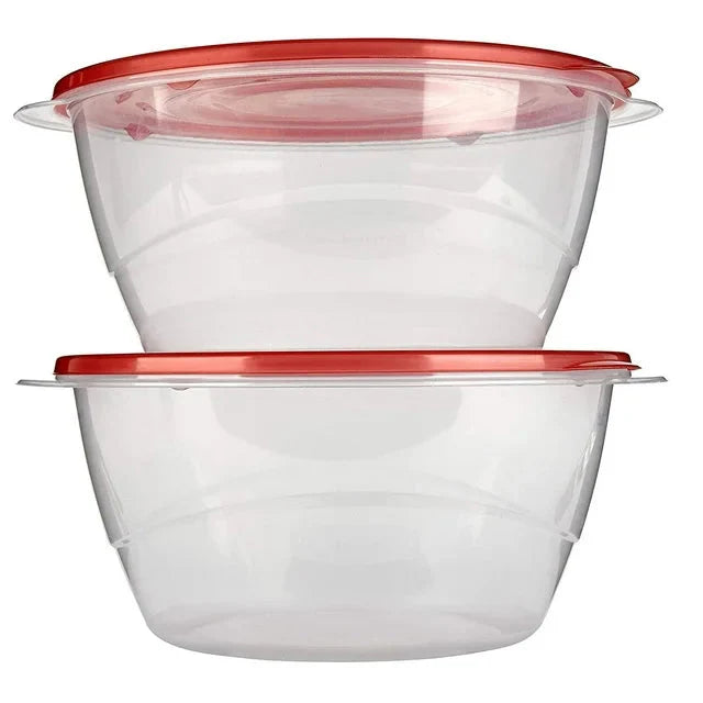 Rubbermaid TakeAlongs 15.7 Cup Round Food Storage Containers, Set of 2, Red - Amado Deals - wholesale and distributors with free shipping in United States