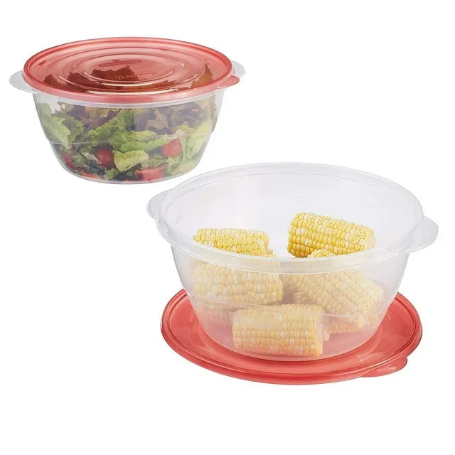 Rubbermaid TakeAlongs 15.7 Cup Round Food Storage Containers, Set of 2, Red - Amado Deals - wholesale and distributors with free shipping in United States
