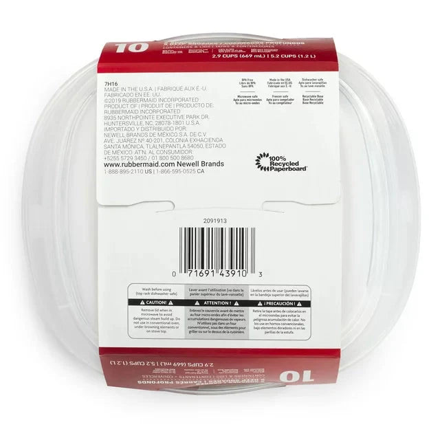 Rubbermaid TakeAlongs 20 Piece Food Storage Container Set, Red - Amado Deals - wholesale and distributors with free shipping in United States