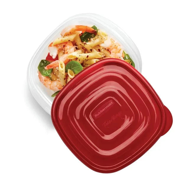 Rubbermaid TakeAlongs 20 Piece Food Storage Container Set, Red - Amado Deals - wholesale and distributors with free shipping in United States
