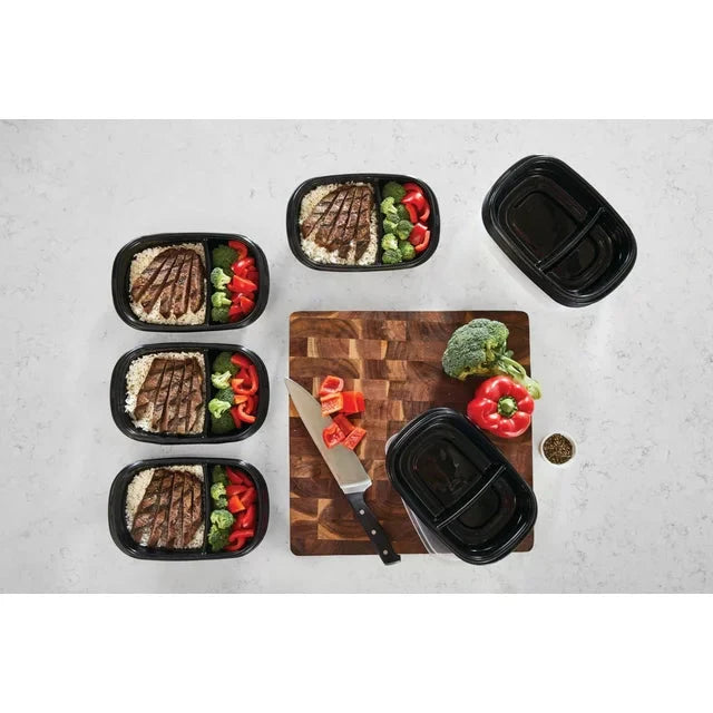Rubbermaid TakeAlongs, 3.7 Cups, Meal Prep Food Storage Container with Built-In Divider, 20 Pieces - Amado Deals - wholesale and distributors with free shipping in United States