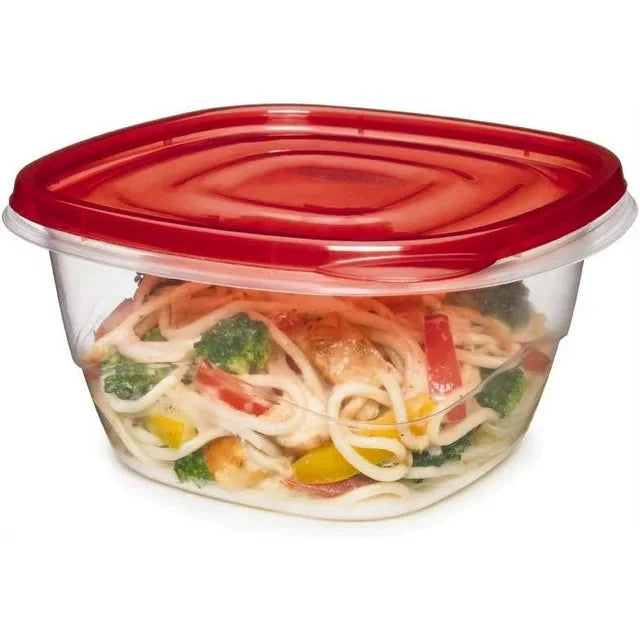 Rubbermaid TakeAlongs 5.2 Cup Deep Square Food Storage Containers, Set of 4, Red - Amado Deals - wholesale and distributors with free shipping in United States