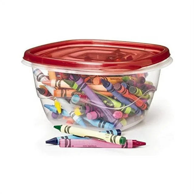 Rubbermaid TakeAlongs 5.2 Cup Deep Square Food Storage Containers, Set of 4, Red - Amado Deals - wholesale and distributors with free shipping in United States