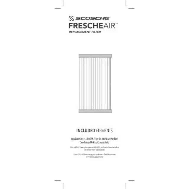 Scosche AFP2RF-SP Fresche Replacement H13 HEPA Air Filter for Use with Scosche Model AFP2-SP