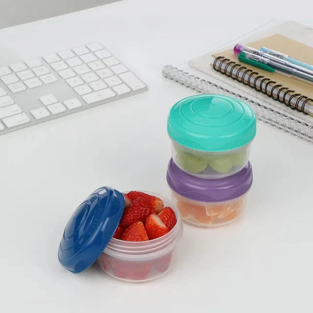 Sistema To Go, Set of 3, Mini Bites Round Food Storage Container - Amado Deals - wholesale and distributors with free shipping in United States