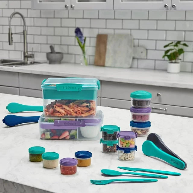 Sistema To Go, Set of 3, Mini Bites Round Food Storage Container - Amado Deals - wholesale and distributors with free shipping in United States