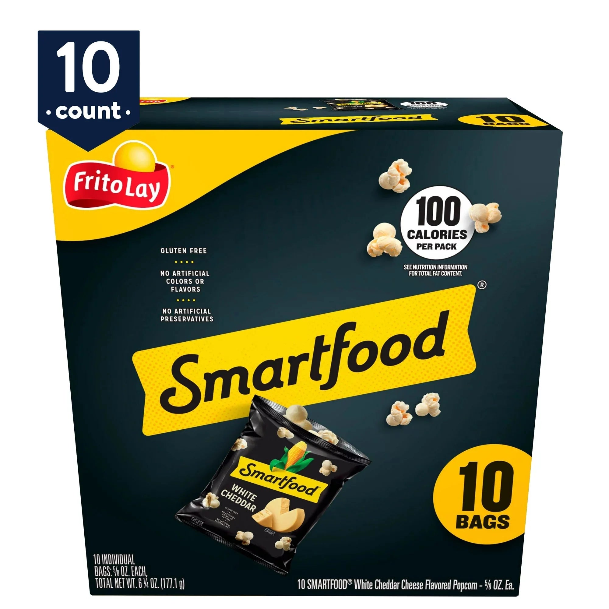 Smartfood Popcorn, White Cheddar, 0.625 oz, 10 Count - Amado Deals - wholesale and distributors with free shipping in United States