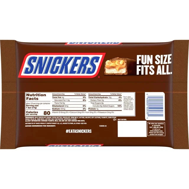 Snickers NFL Football Fun Size Chocolate Candy Bars - 10.59 oz Bag - Amado Deals - wholesale and distributors with free shipping in United States
