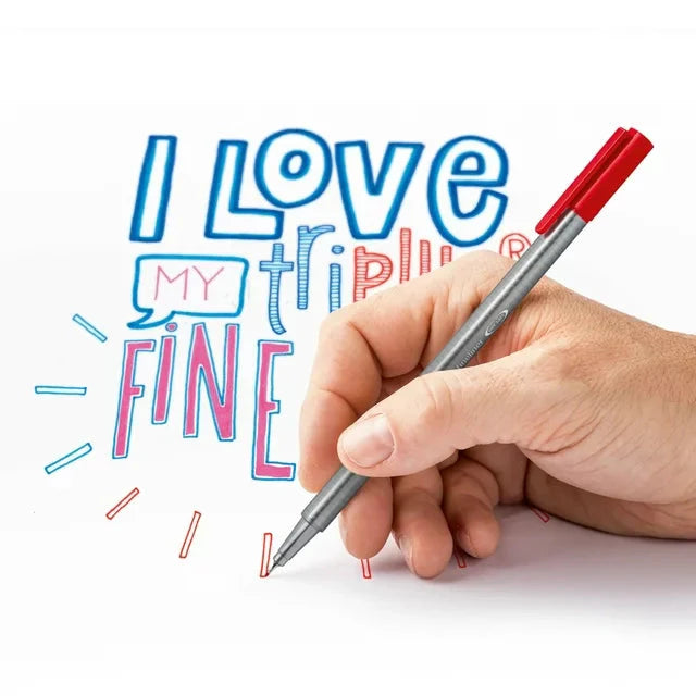 Staedtler Triplus Fineliner, Super Fine 0.3mm, Easel Case, 12 Assorted Colors - Amado Deals - wholesale and distributors with free shipping in United States