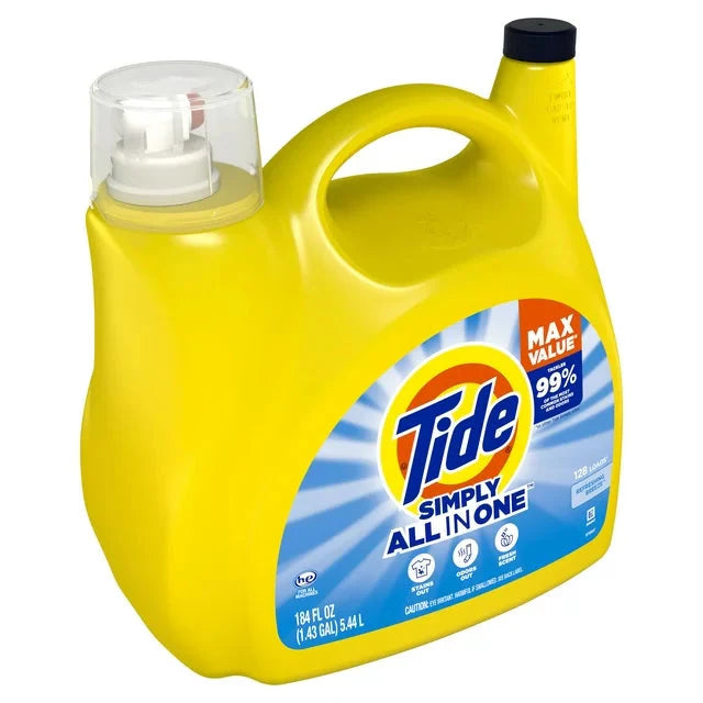 Tide Simply Liquid Laundry Detergent, Refreshing Breeze, 184 fl oz - Amado Deals - wholesale and distributors with free shipping in United States