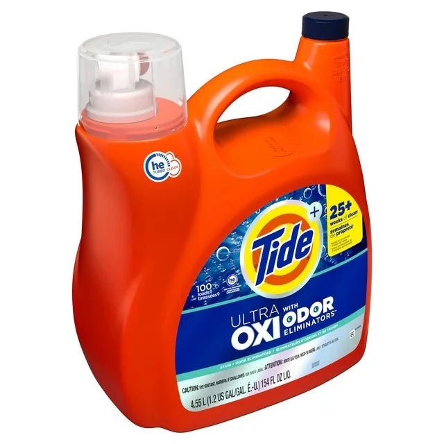 Tide Ultra Oxi with Odor Eliminators Liquid Laundry Detergent, 154 fl oz., for Visible and Invisible Dirt - Amado Deals - wholesale and distributors with free shipping in United States