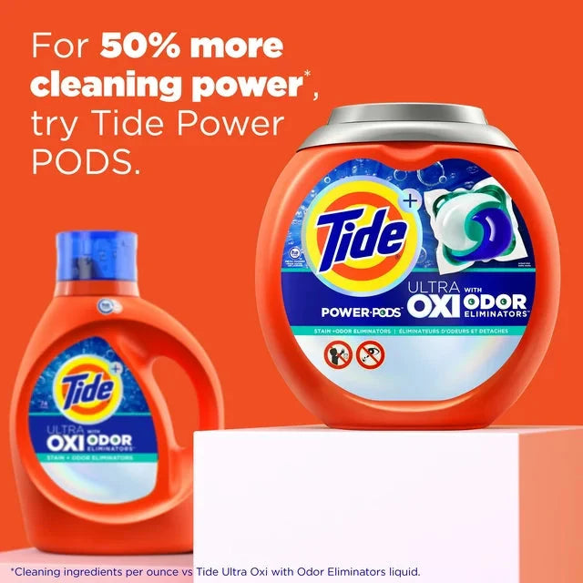 Tide Ultra Oxi with Odor Eliminators Liquid Laundry Detergent, 154 fl oz., for Visible and Invisible Dirt - Amado Deals - wholesale and distributors with free shipping in United States