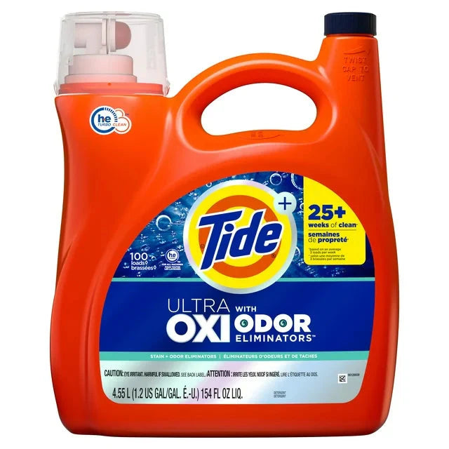 Tide Ultra Oxi with Odor Eliminators Liquid Laundry Detergent, 154 fl oz., for Visible and Invisible Dirt - Amado Deals - wholesale and distributors with free shipping in United States