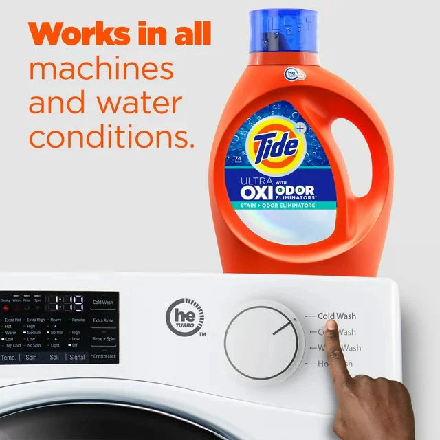 Tide Ultra Oxi with Odor Eliminators Liquid Laundry Detergent, 154 fl oz., for Visible and Invisible Dirt - Amado Deals - wholesale and distributors with free shipping in United States
