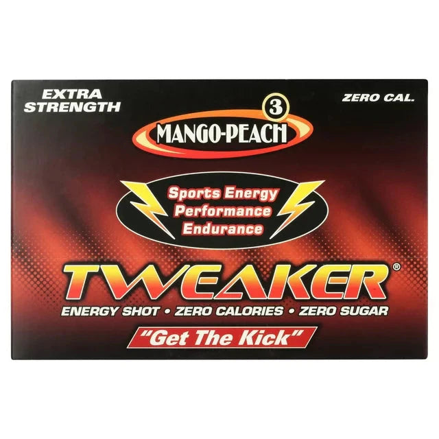 Tweaker Energy Shot, Mango Peach, 2 fl oz, 12 count - Amado Deals - wholesale and distributors with free shipping in United States