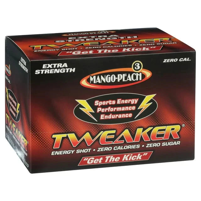 Tweaker Energy Shot, Mango Peach, 2 fl oz, 12 count - Amado Deals - wholesale and distributors with free shipping in United States