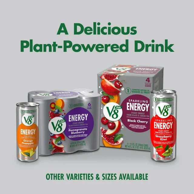 V8 +ENERGY Diet Strawberry Lemonade Energy Drink, 8 fl oz Can (Pack of 6) - Amado Deals - wholesale and distributors with free shipping in United States