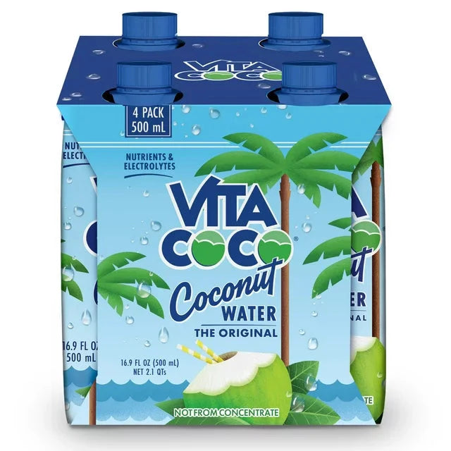 Vita Coco Coconut Water, Pure, 16.9 fl oz Tetra (Pack of 4) - Amado Deals - wholesale and distributors with free shipping in United States