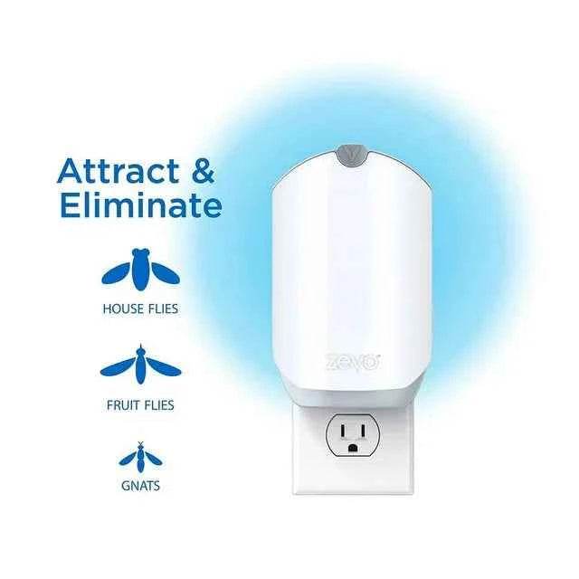 Zevo Flying Insect Fly Trap (1 Device + Refill) Featuring Blue And UV Light To Attract Flying Insects