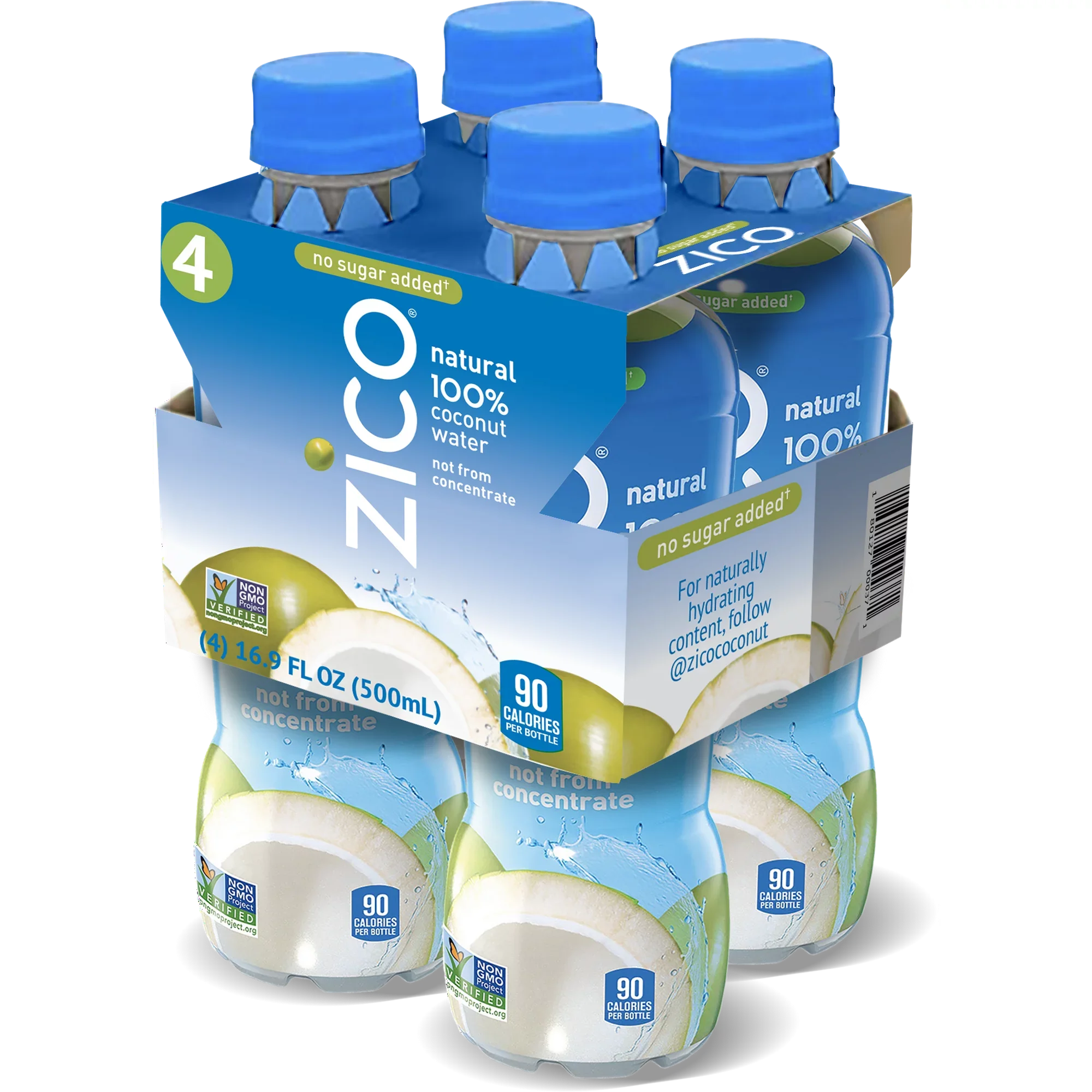 Zico 100% Natural Coconut Water, 16.9 fl oz, 4 Pack - Amado Deals - wholesale and distributors with free shipping in United States